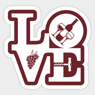 LOVE WINE Sticker